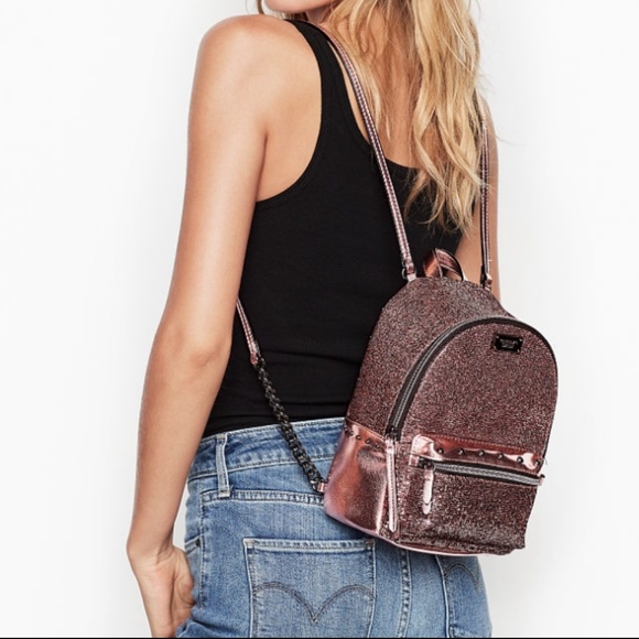 glitter mesh small city backpack